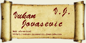 Vukan Jovašević vizit kartica